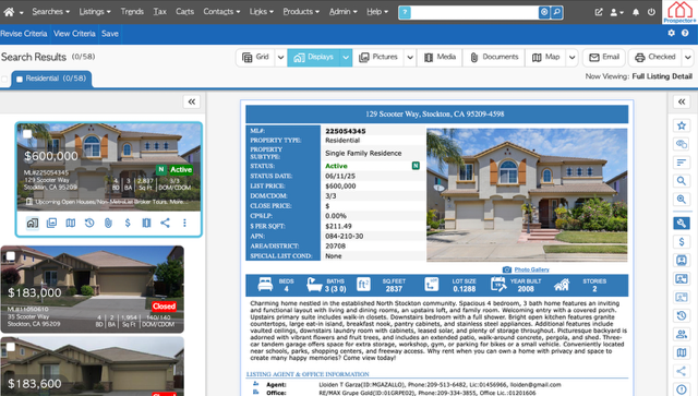 MetroList MLS Interface